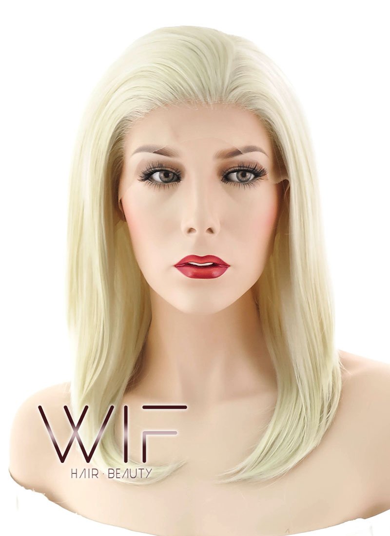 14" Straight Light Blonde Lace Front Synthetic Wig LF269