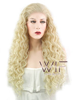 26" Spiral Curly Light Blonde Lace Front Synthetic Wig LF288