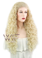 26" Spiral Curly Light Blonde Lace Front Synthetic Wig LF288