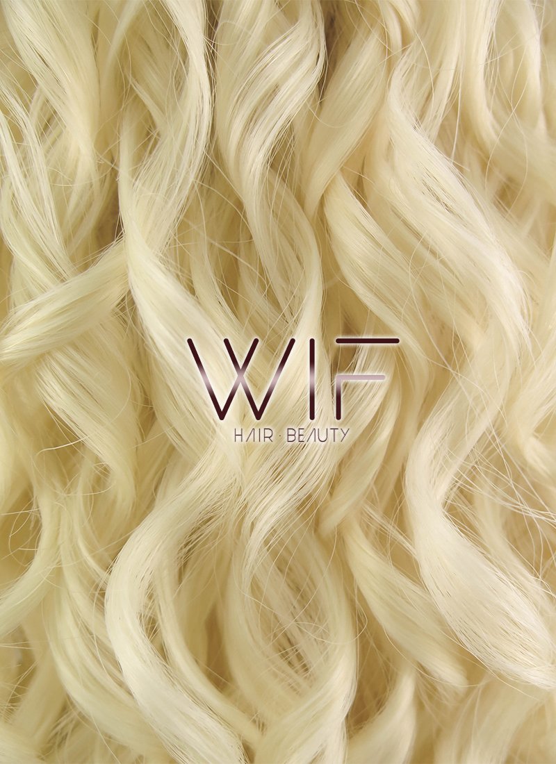 26" Spiral Curly Light Blonde Lace Front Synthetic Wig LF288