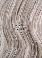 24" Wavy Blondish Grey Lace Front Synthetic Wig LF289