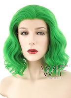 11" Wavy Green Lace Front Synthetic Wig LF315