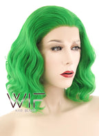 11" Wavy Green Lace Front Synthetic Wig LF315