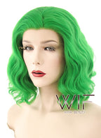 11" Wavy Green Lace Front Synthetic Wig LF315