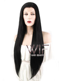 30" Straight Jet Black Lace Front Synthetic Wig LF327