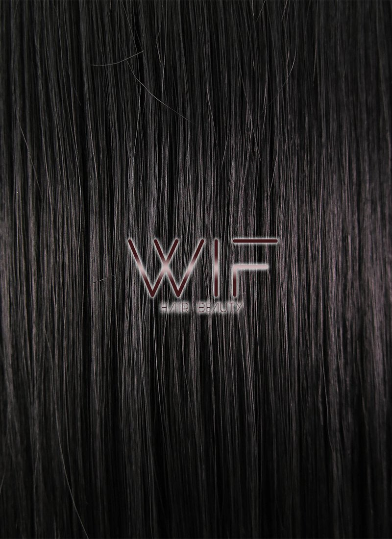 30" Straight Jet Black Lace Front Synthetic Wig LF327