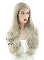 26" Wavy Ash Blonde Lace Front Synthetic Wig LF364