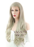 26" Wavy Ash Blonde Lace Front Synthetic Wig LF364