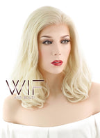 16" Wavy Blonde Lace Front Synthetic Wig LF367