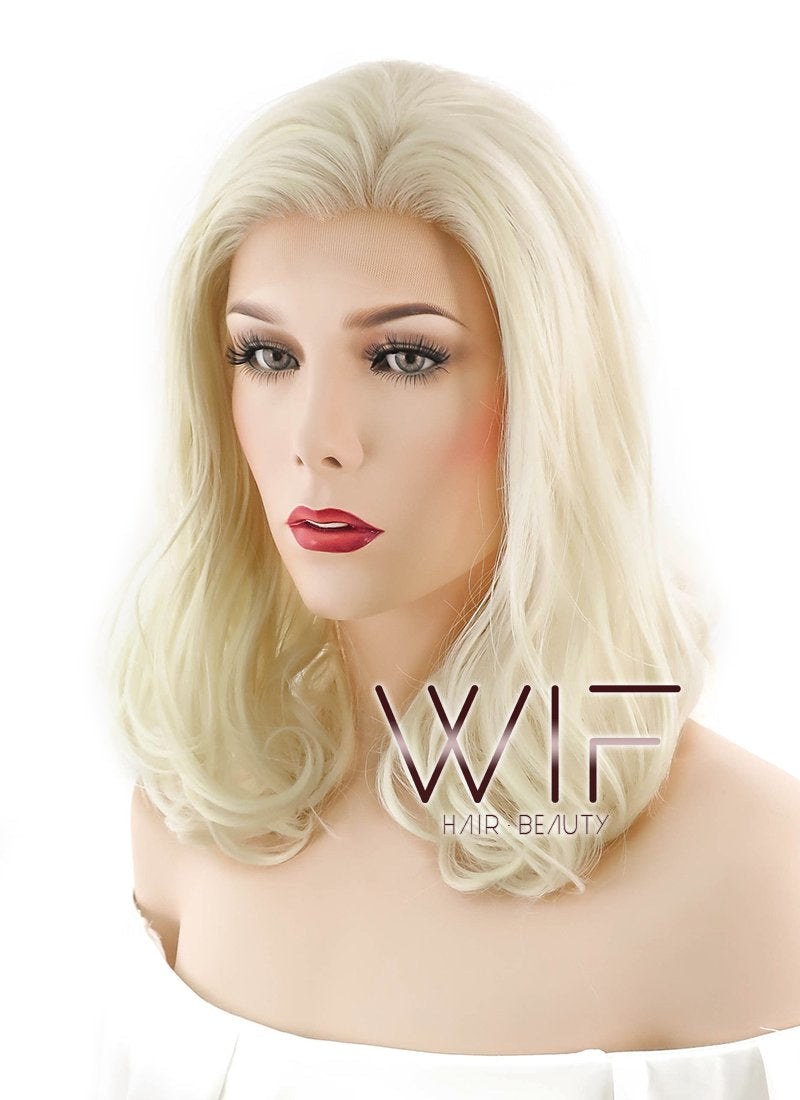 16" Wavy Blonde Lace Front Synthetic Wig LF367
