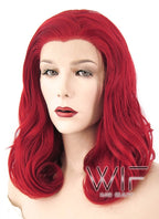 16" Wavy Red Lace Front Synthetic Wig LF368