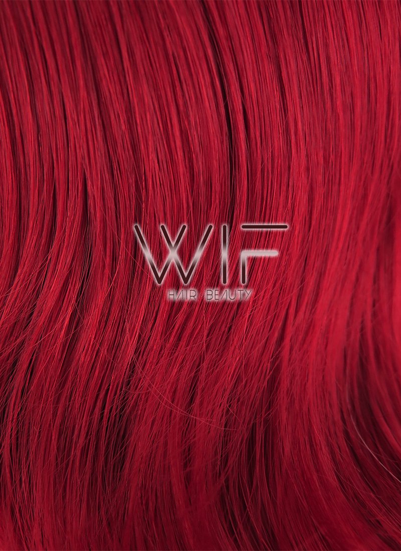 16" Wavy Red Lace Front Synthetic Wig LF368