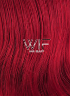 16" Wavy Red Lace Front Synthetic Wig LF368