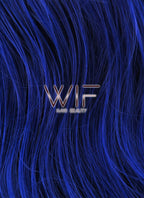 24" Wavy Royal Blue Lace Front Synthetic Wig LF372