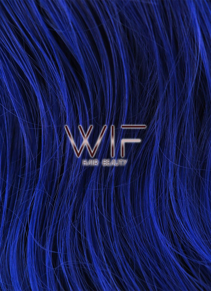 24" Wavy Royal Blue Lace Front Synthetic Wig LF372