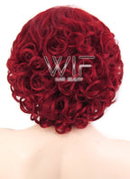10" Wavy Red Lace Front Synthetic Wig LF376
