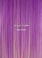 24" Long Straight Purple Mixed Light Pink with Dark Roots Ombre Lace Front Synthetic Hair Wig LF391