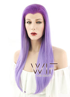 24" Straight Two Tone Purple Lace Front Synthetic Wig LF392