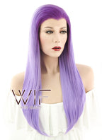 24" Straight Two Tone Purple Lace Front Synthetic Wig LF392
