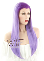 24" Straight Two Tone Purple Lace Front Synthetic Wig LF392