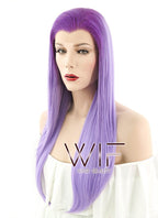 24" Straight Two Tone Purple Lace Front Synthetic Wig LF392