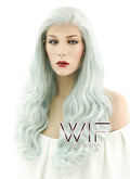 24" Wavy Mixed Light Green Lace Front Synthetic Wig LF394