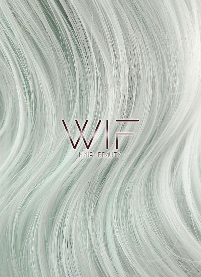 24" Wavy Mixed Light Green Lace Front Synthetic Wig LF394