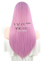 24" Straight Purple Mixed Pink Lace Front Synthetic Wig LF397