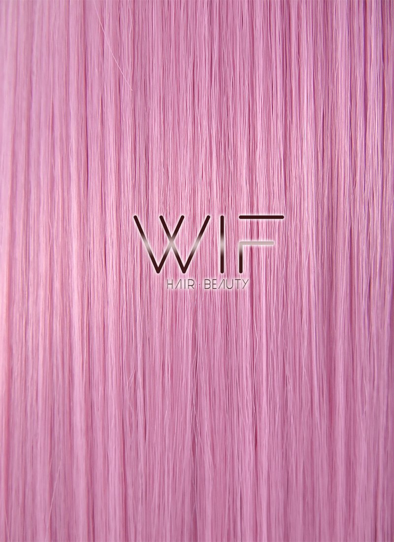 24" Straight Purple Mixed Pink Lace Front Synthetic Wig LF397
