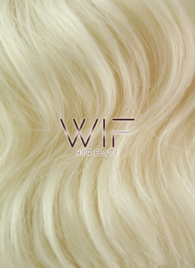 14" Medium Curly Light Blonde Lace Front Synthetic Hair Wig LF410