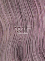 24" Wavy Greyish Purple With Dark Roots Lace Front Synthetic Wig LF411