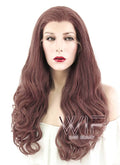 24" Wavy Ash Purple Lace Front Synthetic Wig LF434