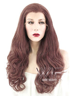 24" Wavy Ash Purple Lace Front Synthetic Wig LF434