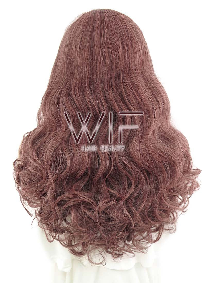 24" Wavy Ash Purple Lace Front Synthetic Wig LF434
