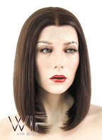 12" Straight Brown Lace Front Synthetic Wig LF436