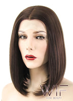 12" Straight Brown Lace Front Synthetic Wig LF436