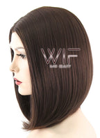 12" Straight Brown Lace Front Synthetic Wig LF436