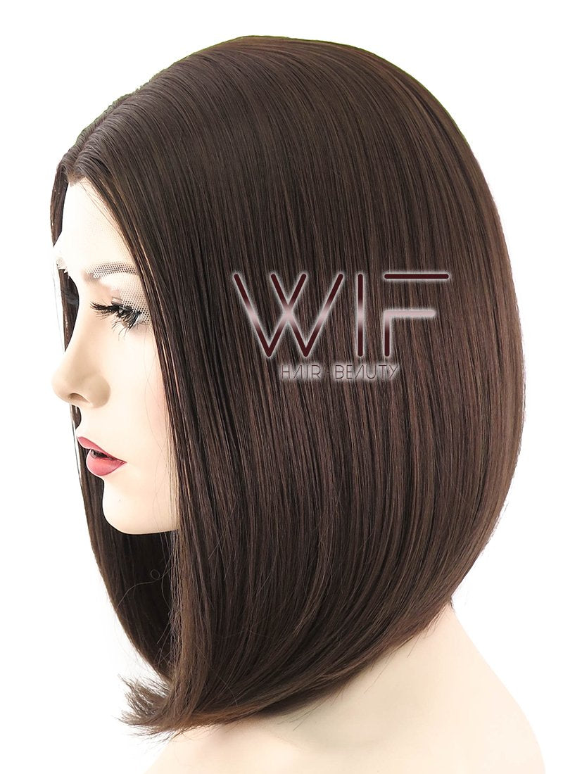 12" Straight Brown Lace Front Synthetic Wig LF436