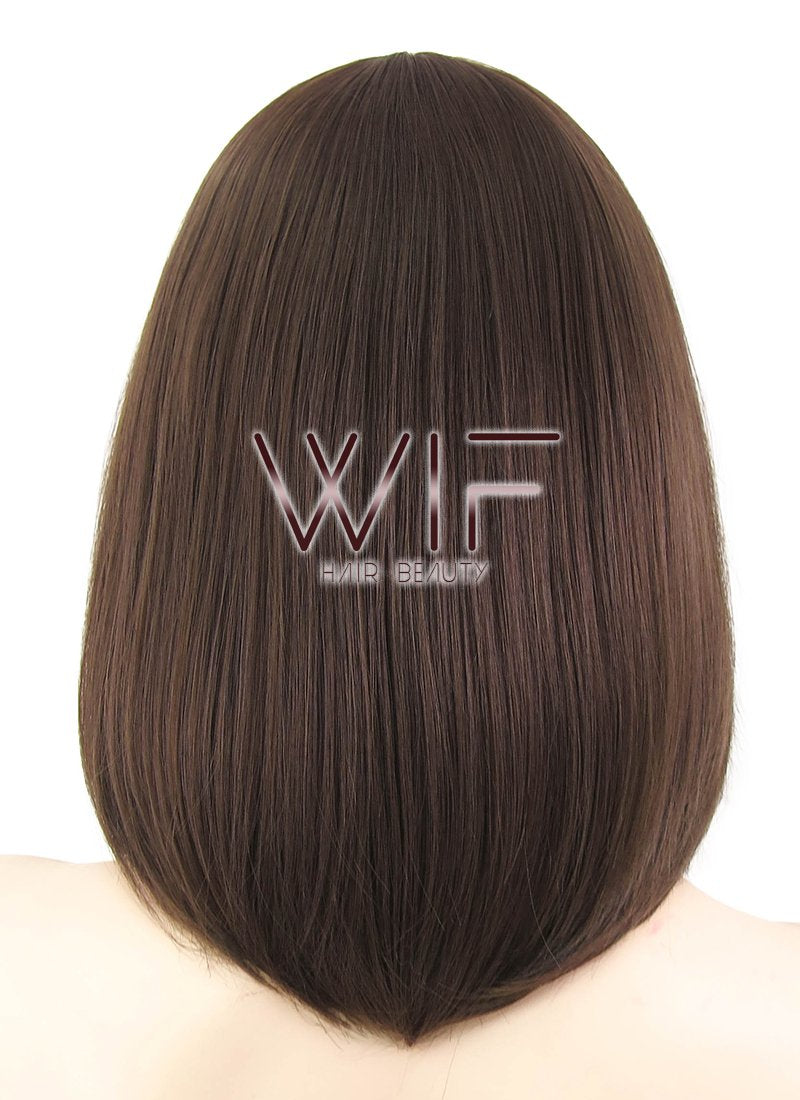 12" Straight Brown Lace Front Synthetic Wig LF436