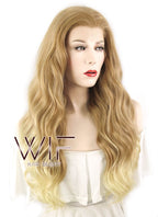 24" Wavy Ombre Blonde Lace Front Synthetic Wig LF453