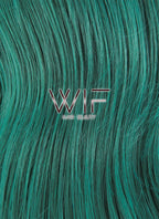 24" Wav Pine Green With Dark Roots Lace Front Synthetic Wig LF454
