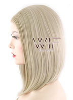 12" Straight Ash Blonde Lace Front Synthetic Wig LF458