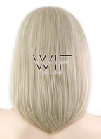 12" Straight Ash Blonde Lace Front Synthetic Wig LF458