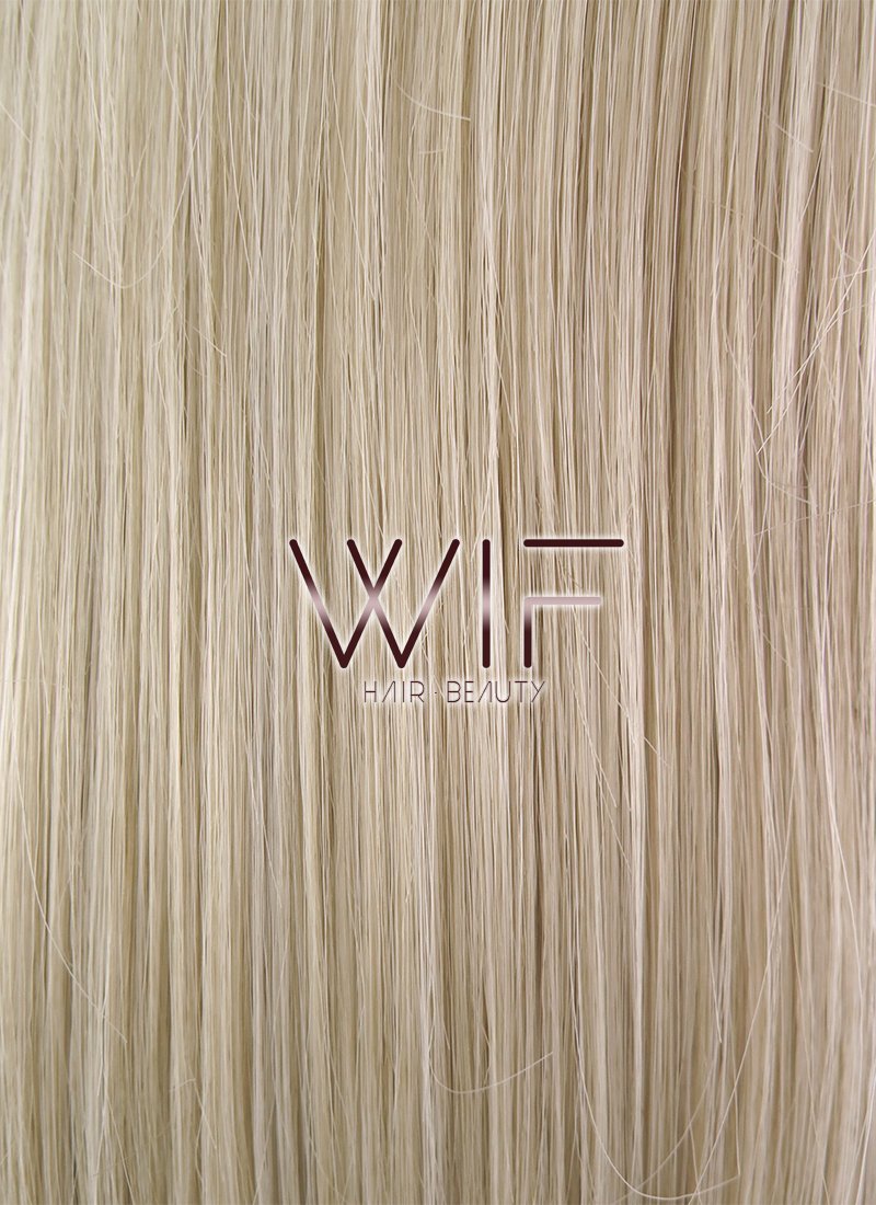 12" Straight Ash Blonde Lace Front Synthetic Wig LF458