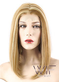 12" Straight Mixed Blonde Lace Front Synthetic Wig LF459