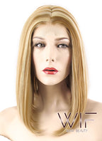 12" Straight Mixed Blonde Lace Front Synthetic Wig LF459