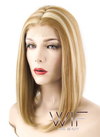 12" Straight Mixed Blonde Lace Front Synthetic Wig LF459