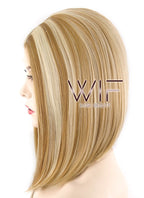 12" Straight Mixed Blonde Lace Front Synthetic Wig LF459