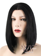 12" Straight Black Lace Front Synthetic Wig LF460