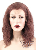 14" Wavy Ash Purple Lace Front Synthetic Wig LF461
